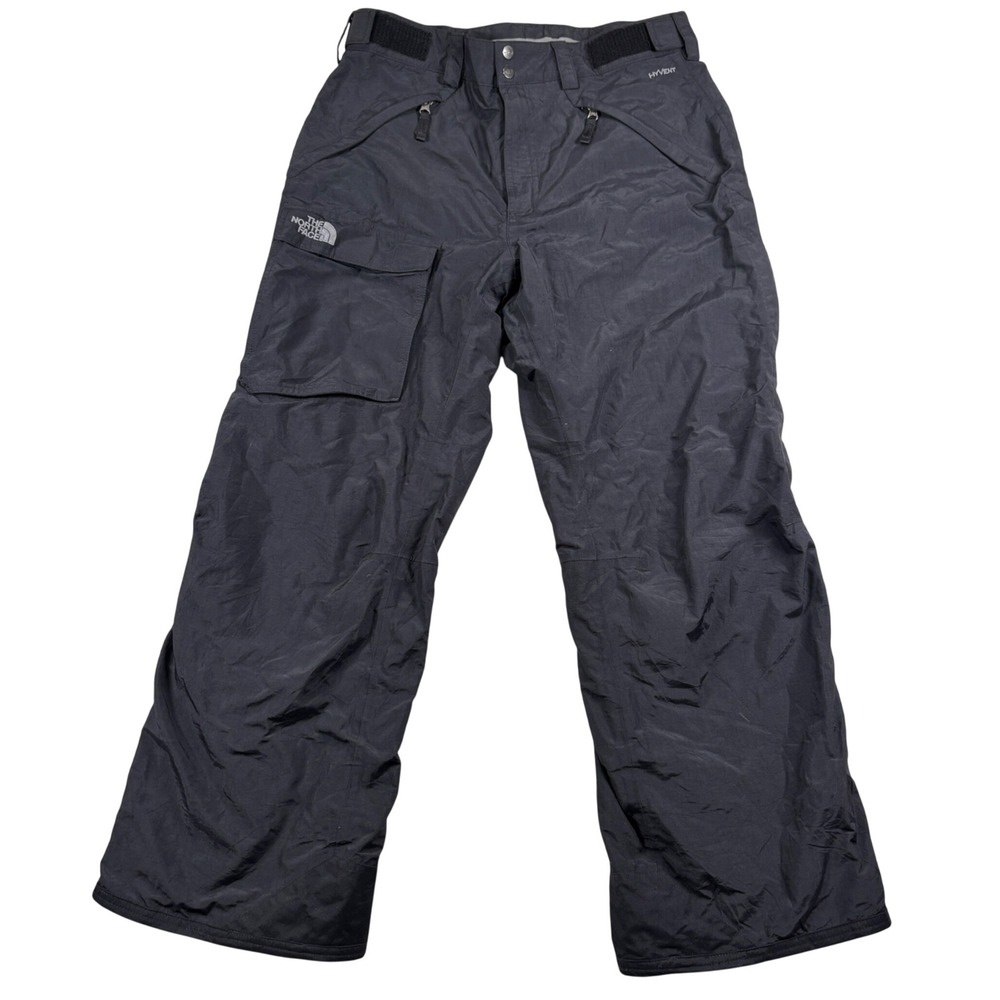 The North Face HyVent Snow Pants Mens Medium Black Ski Snowboard Cargo 01357